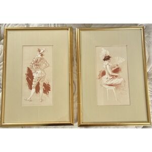Jules‎ Cherret TWO Framed Litho Prints Maitre De L'Affiche And Woman With Fan